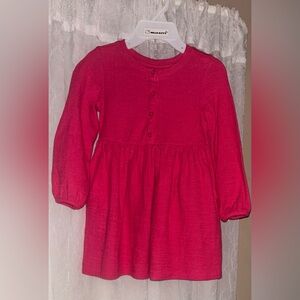 Cat & Jack Vibrant Pink Long Sleeve Dress